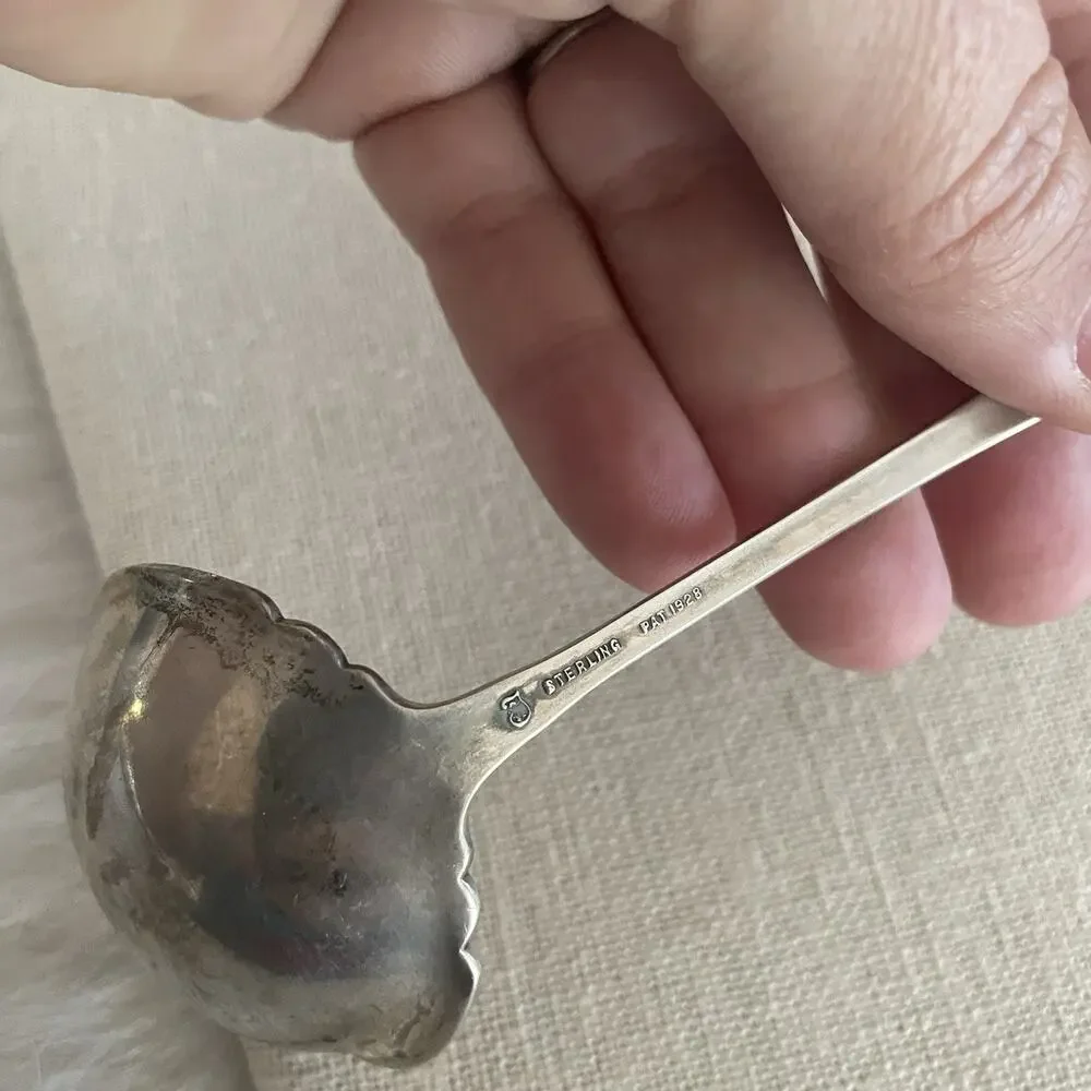 Vintage Towle Lady Diana Sterling Silver Gravy Spoon 30 Grams “R,”